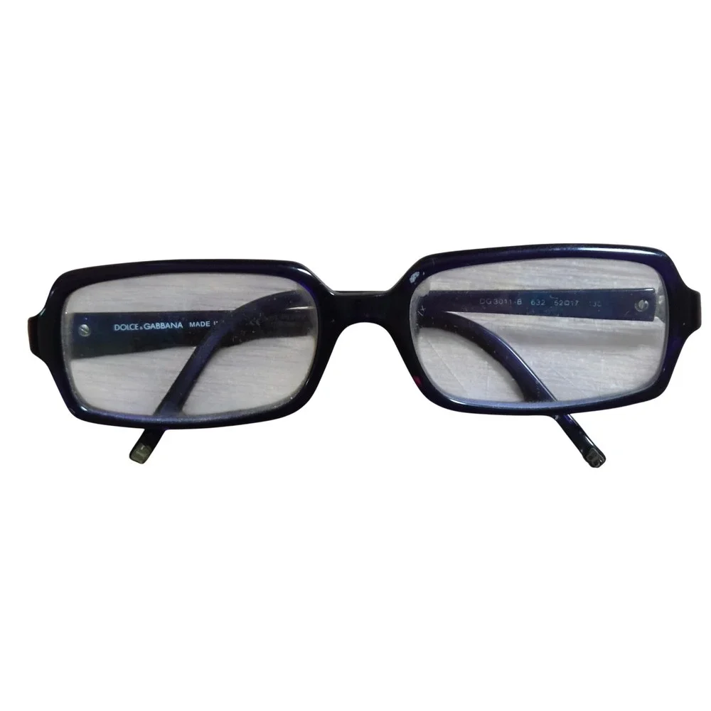 Dolce & Gabbana DG3011-B Rectangle Eyeglasses Rhinestone Logo 52-17 Frames Only